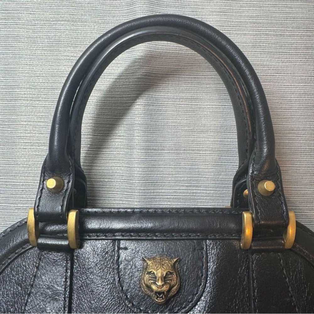 Gucci Libelle GG Marmont Handbag Leather Black Me… - image 4