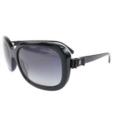 Chanel Ribbon Coco Mark Sunglasses Black