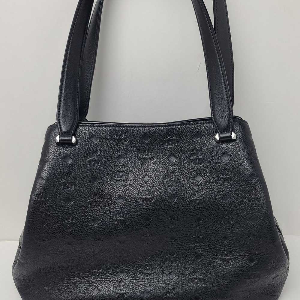 Authentic MCM Visetos Embossed Black Shoulder Hob… - image 10