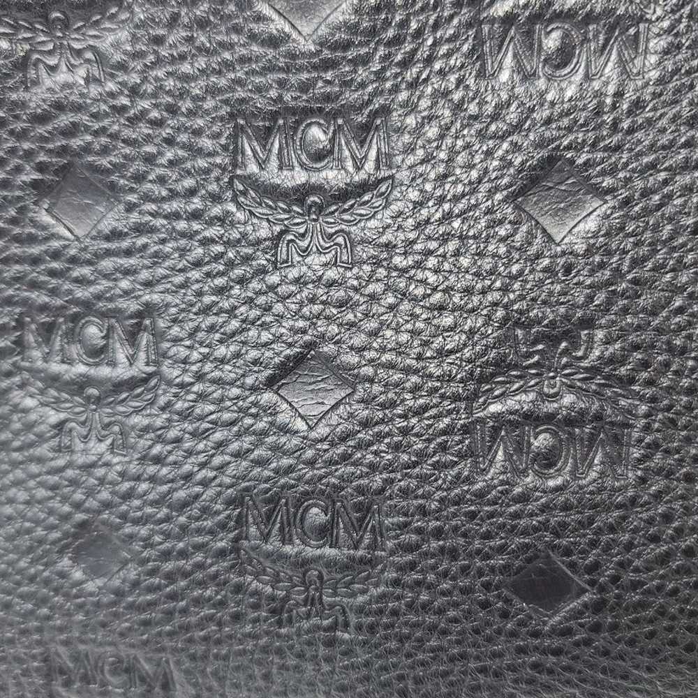 Authentic MCM Visetos Embossed Black Shoulder Hob… - image 12