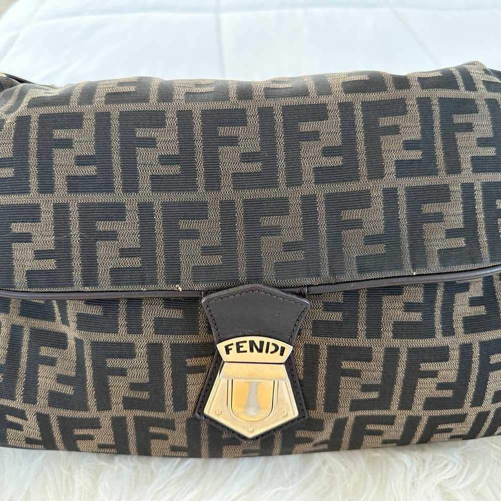 Fendi Fly Convertible Shoulder Bag Zucca Canvas - image 9