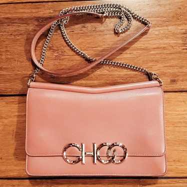 Jimmy Choo Pink Sidney Leather Crossbody Bag