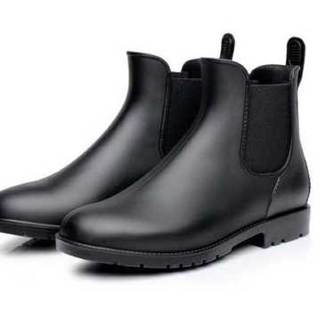 Women's Black Chelsea Ankle Rain Boots Waterproof - image 1