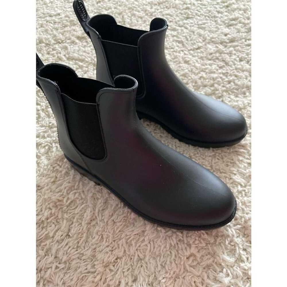 Women's Black Chelsea Ankle Rain Boots Waterproof - image 3