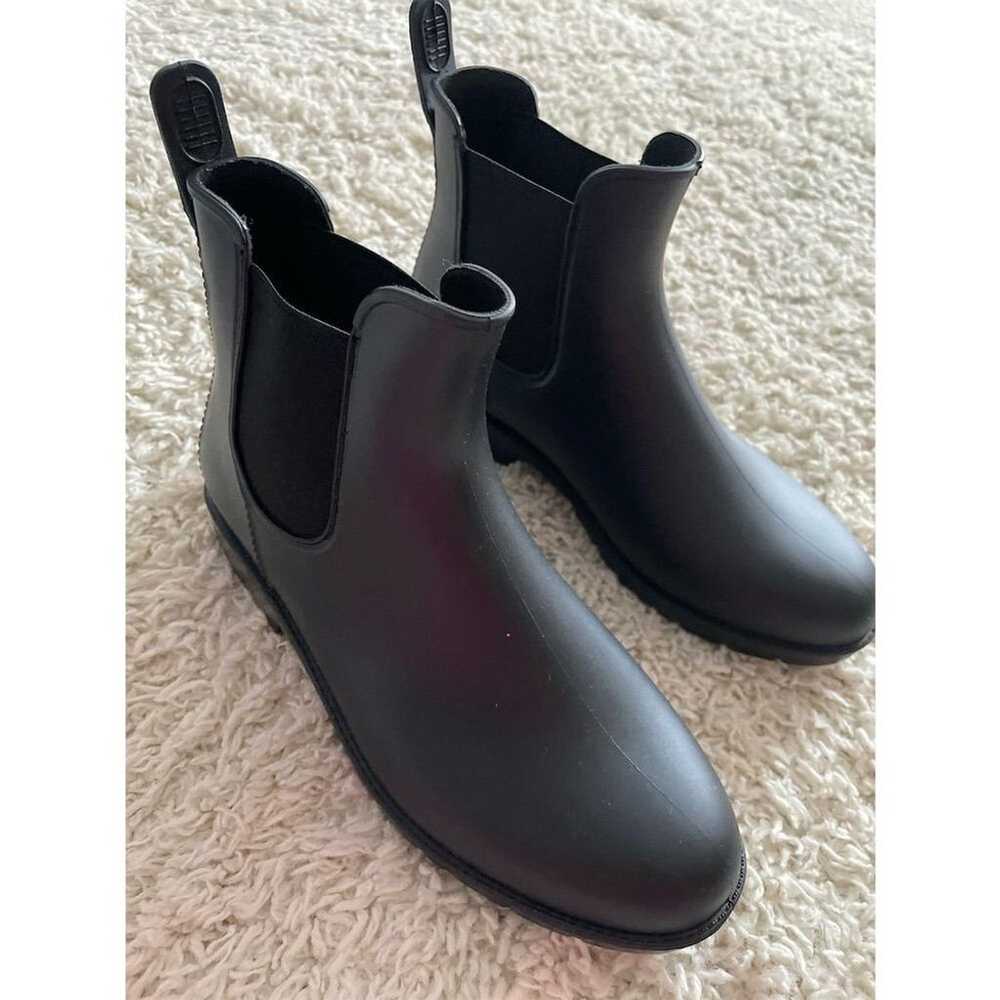 Women's Black Chelsea Ankle Rain Boots Waterproof - image 5