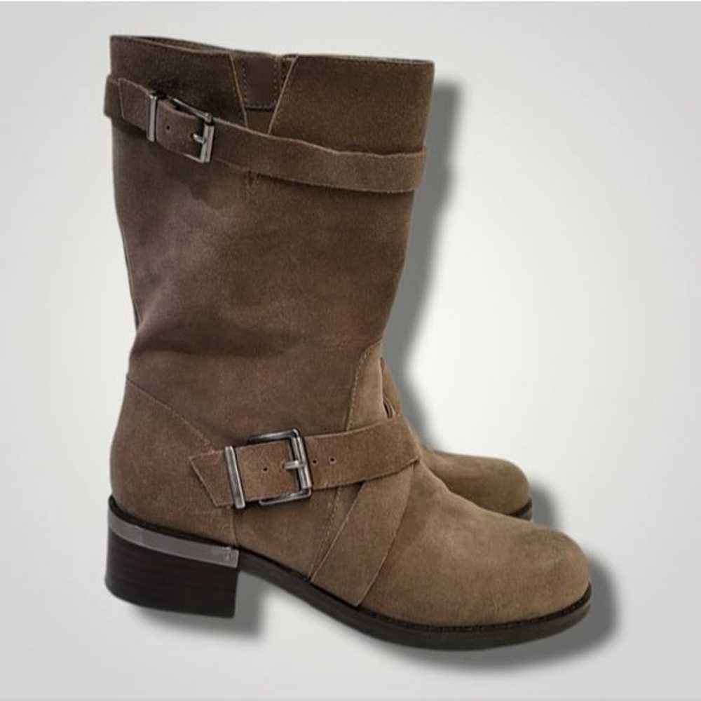 Vince Camuto Boots Leather Upper Suede Moto Walle… - image 1