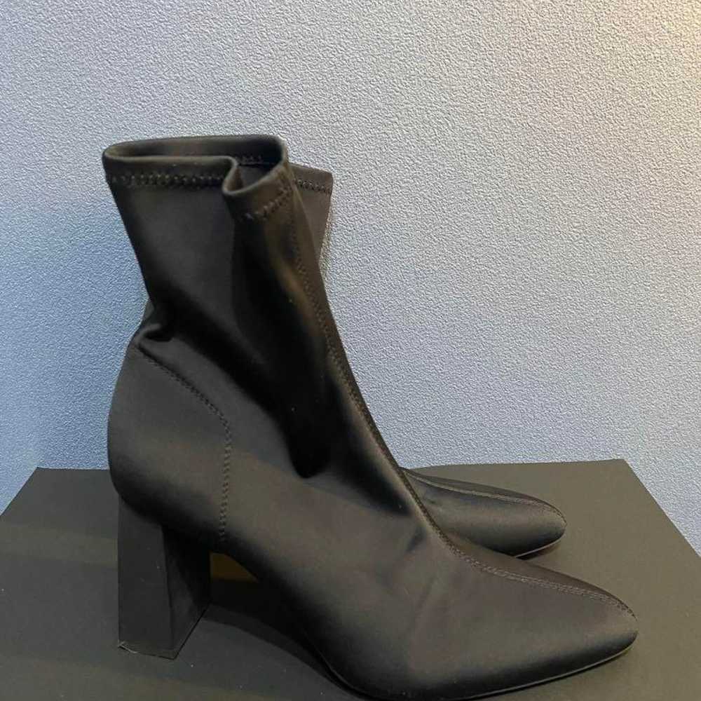 ZARA Boots Neoprene Heeled Ankle Boots - image 4