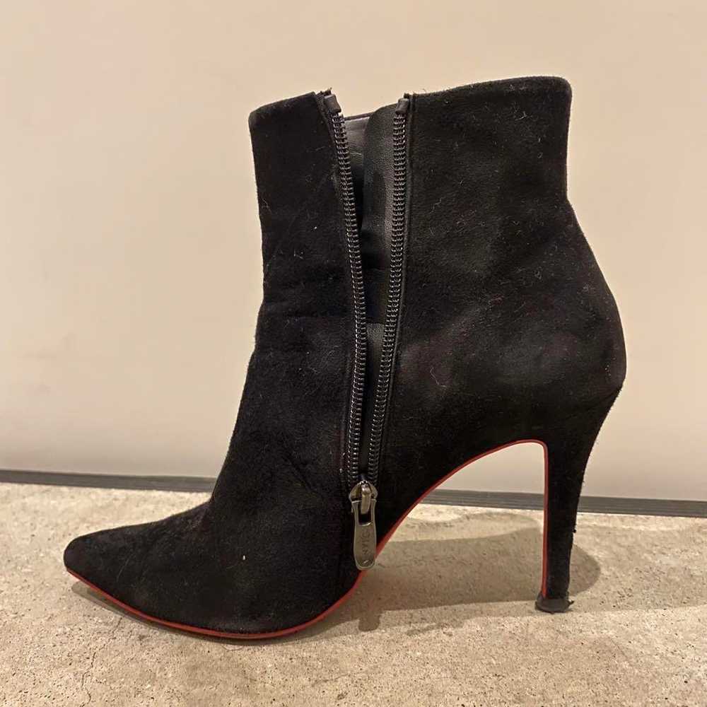 DIANA black suede short boots, ankle boots - image 4