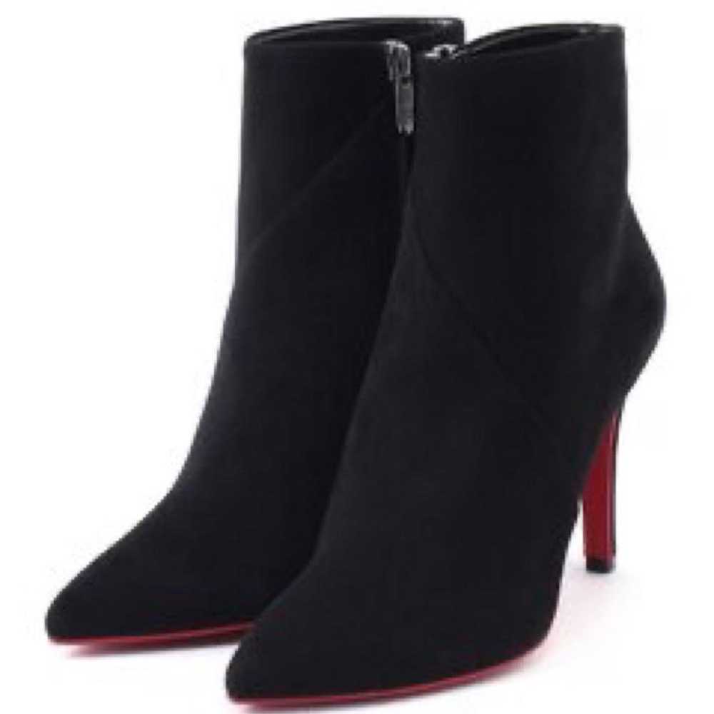 DIANA black suede short boots, ankle boots - image 7