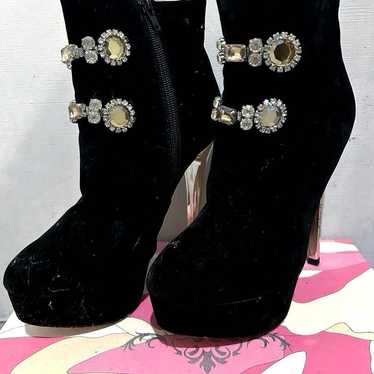 Rady★Suede Booties with Jewels - image 1