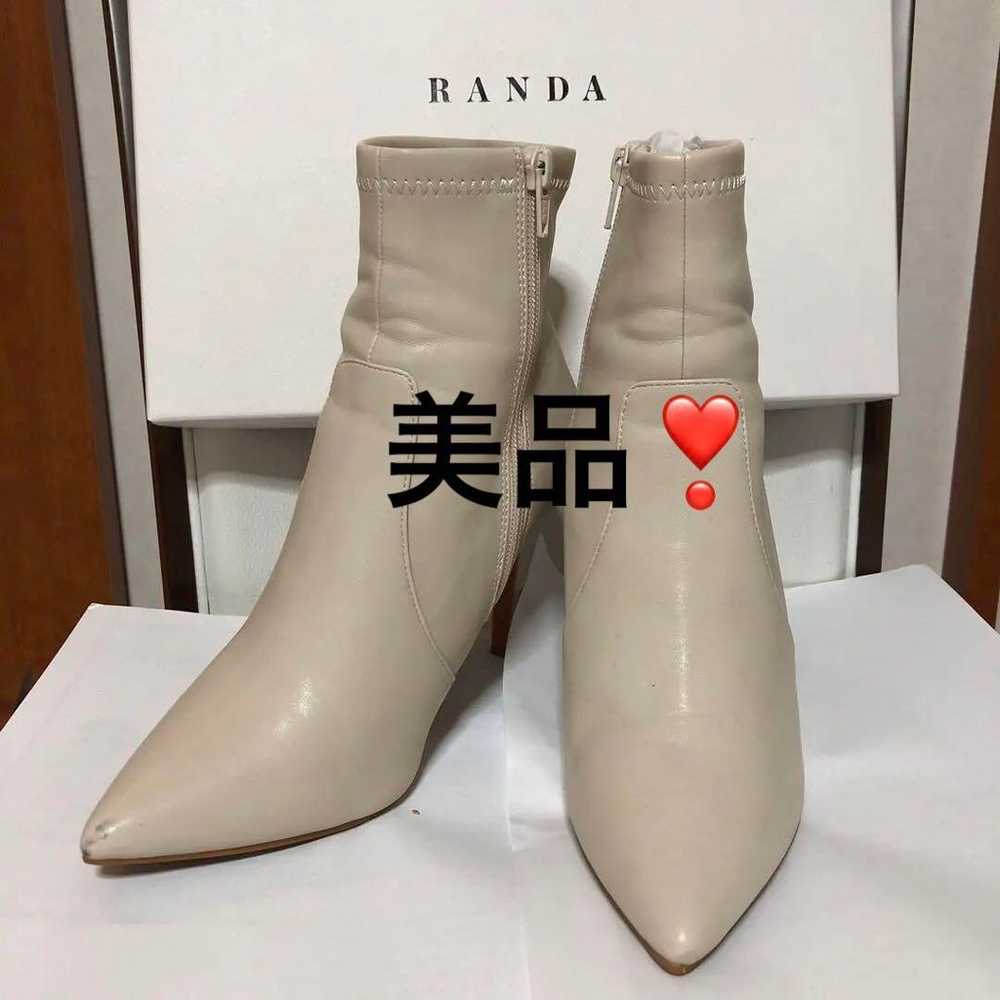 RANDA Ivory Short Boots Size M. - image 1