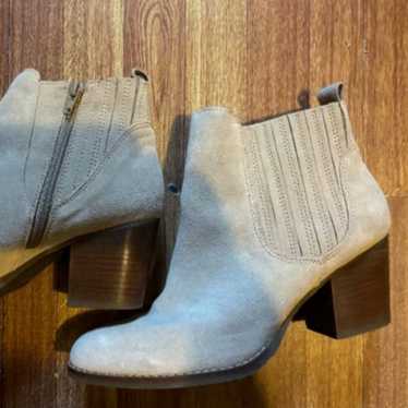 Crown Vintage Tan Suede Basso Heeled Booties