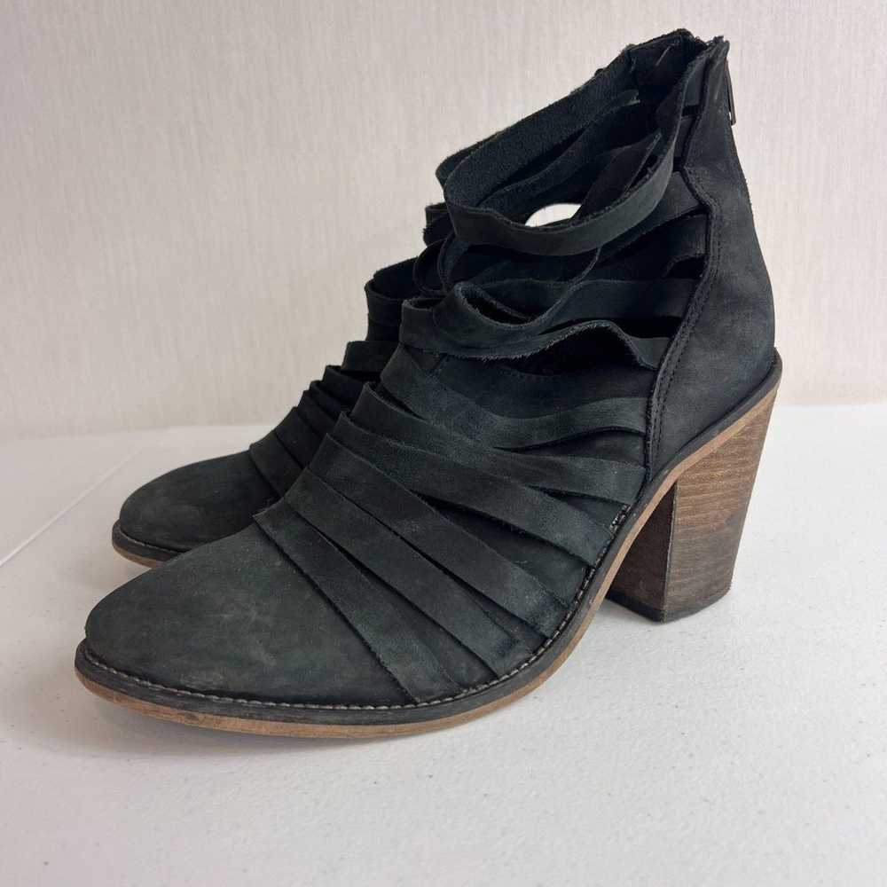 Free People Women's Hybrid Black Leather Strappy … - image 1