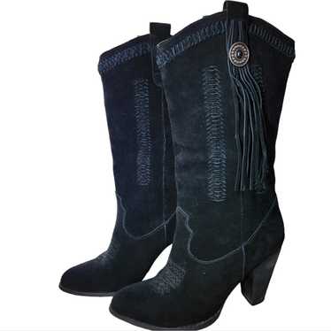 Reba Hades western boots black leather size 10