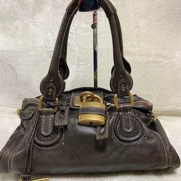 Authentic Chloe Paddington Padlock Leather Bag