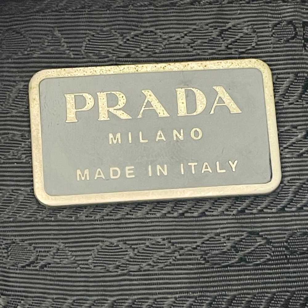 Prada vintage black nylon plexi and leather shoul… - image 9