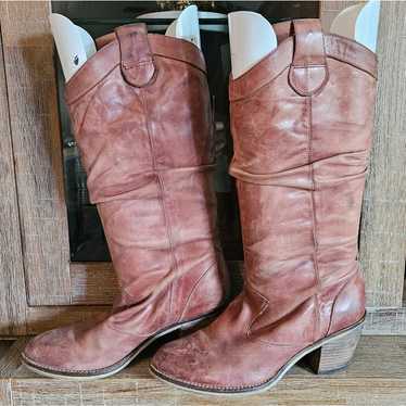 ALDO distressed cowboy boots size 39