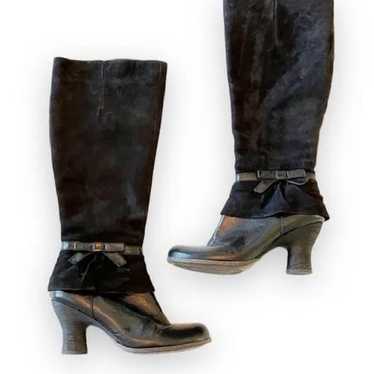 Anthropologie Naya Juniper Black Suede Tall Boots 