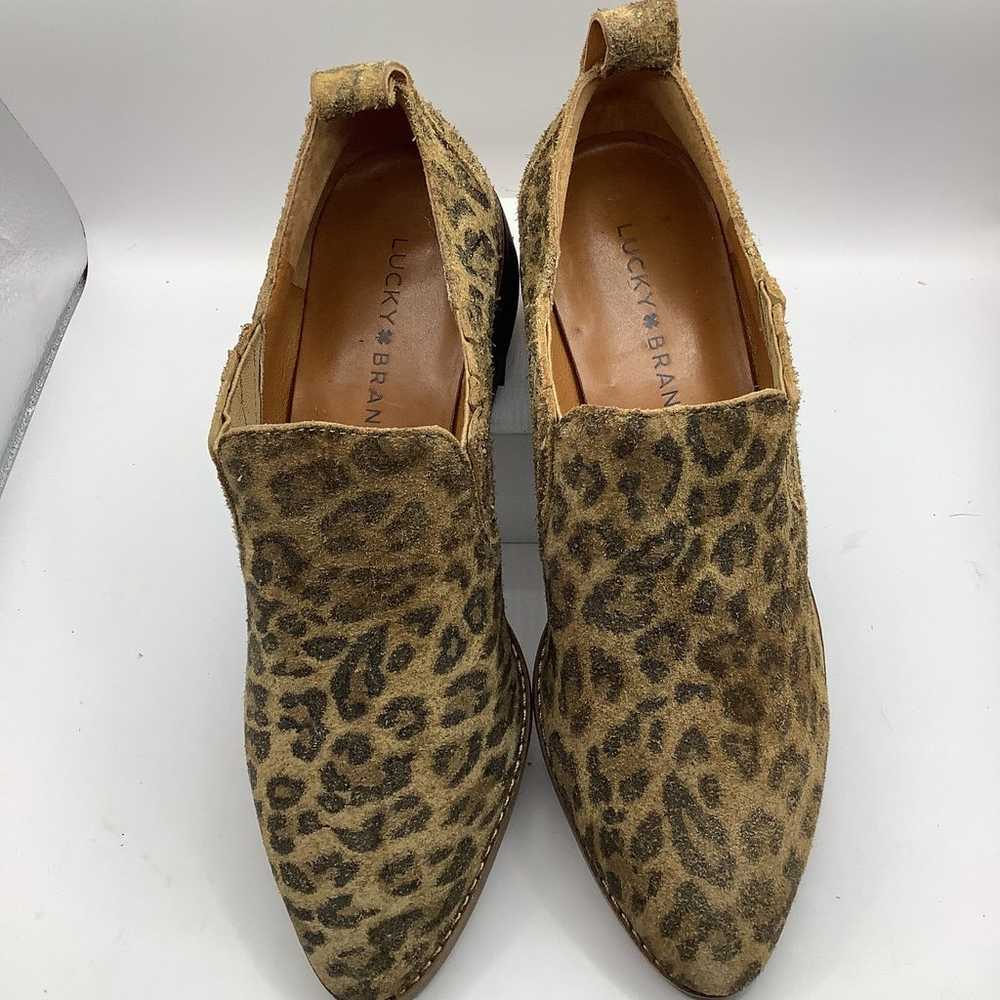 Women's Lucky Brand Suede Boots, Size 7M leopard - image 7