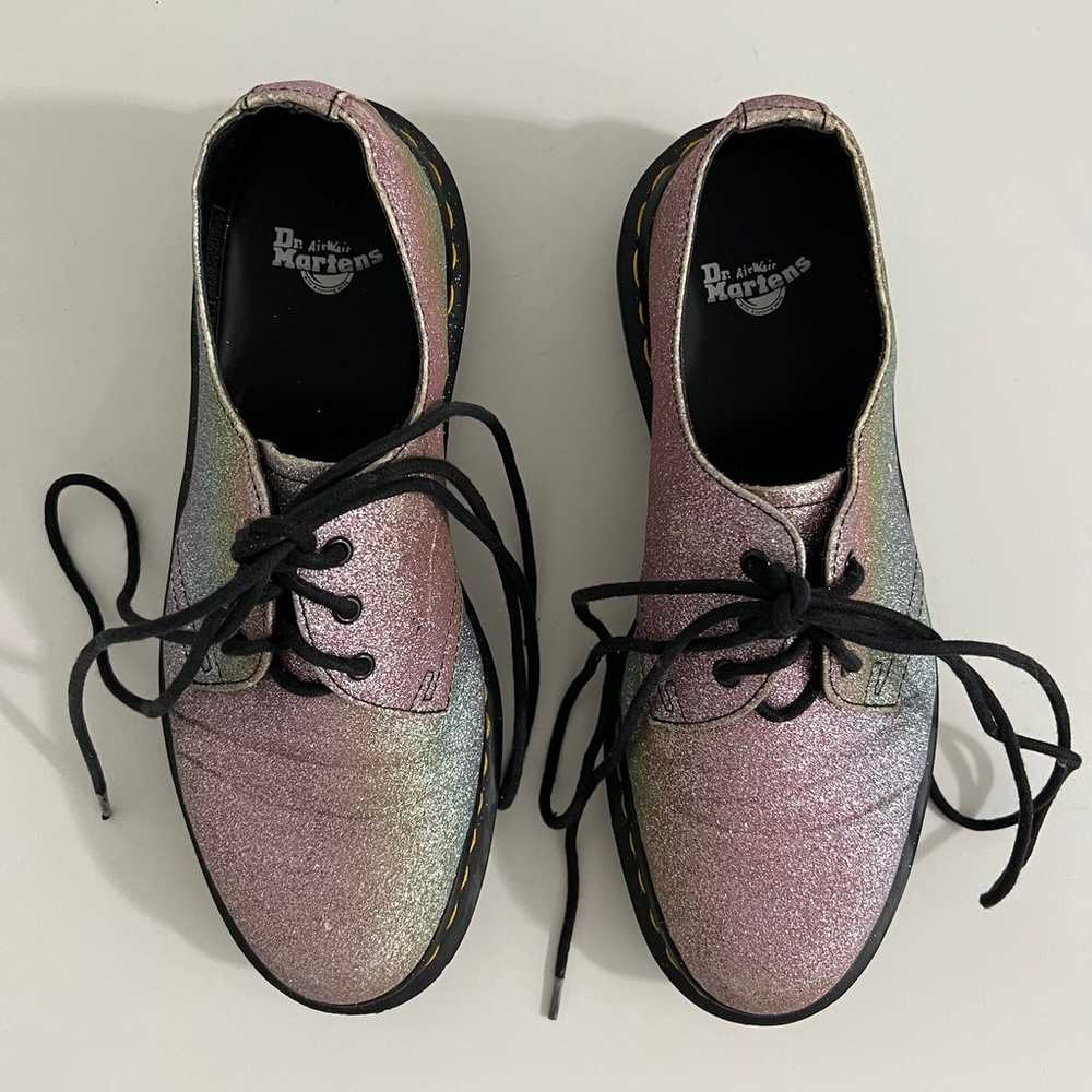 Dr Martens Women’s Glitter Oxford Shoes Size 8 - image 2