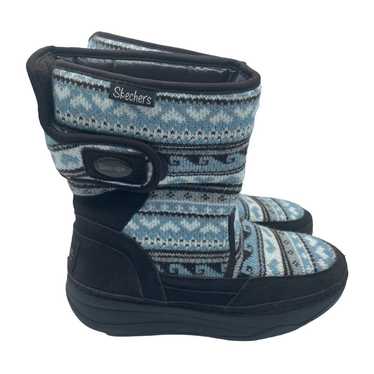 Skechers Tone Up Chalet Carve Snow Boots Blue Wint