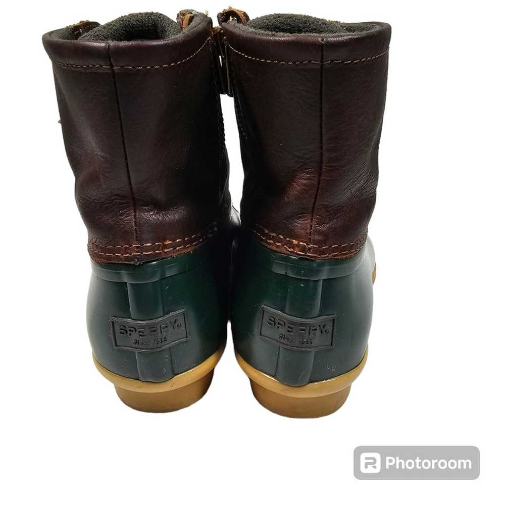 Sperry Saltwater Duck Boot Green and Brown, Women… - image 6