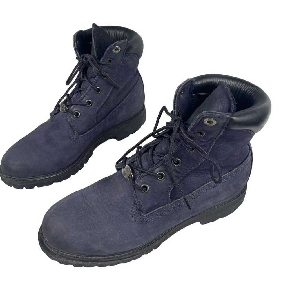 Timberland Blue Suede Lace Up Hiking Boots, Women… - image 2