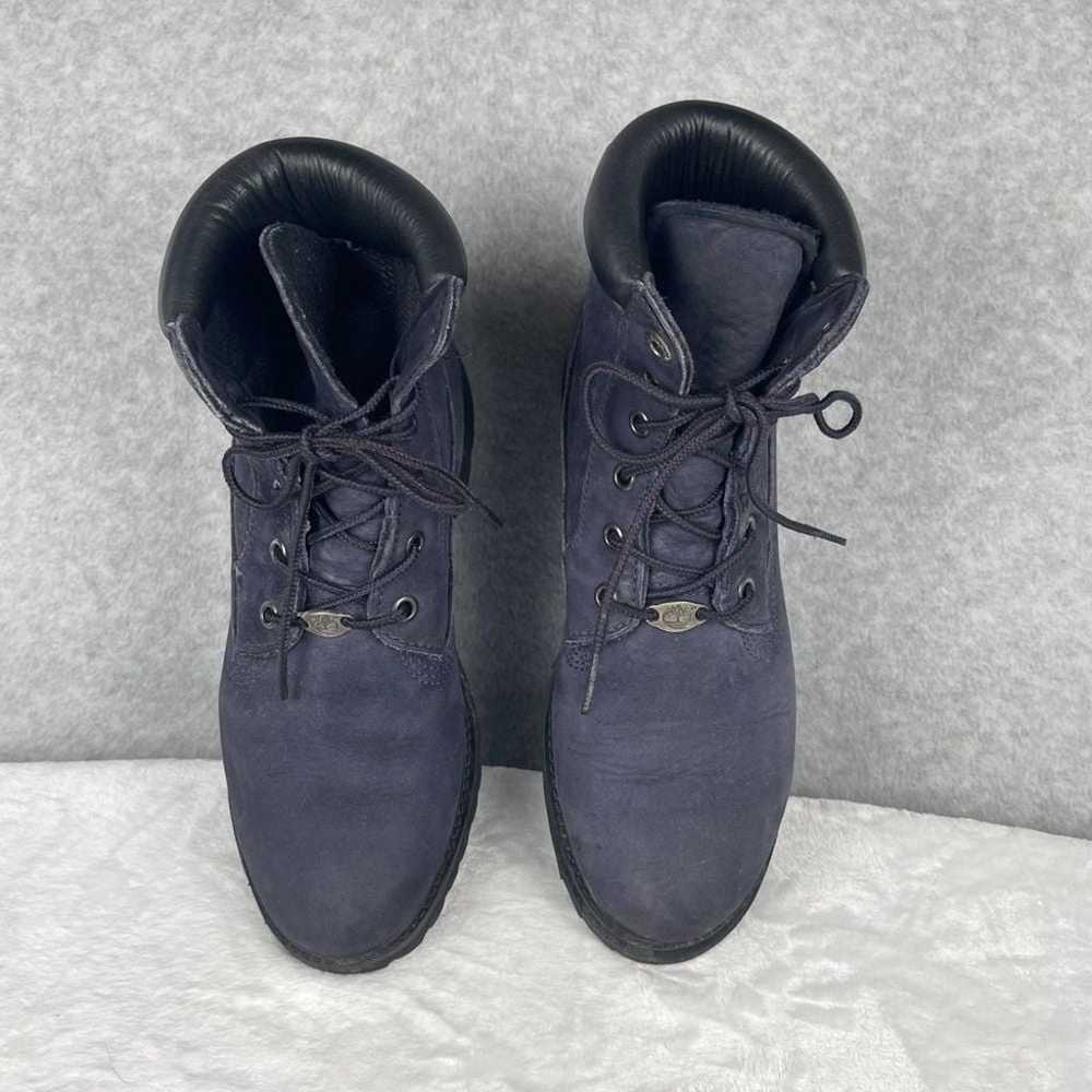 Timberland Blue Suede Lace Up Hiking Boots, Women… - image 8