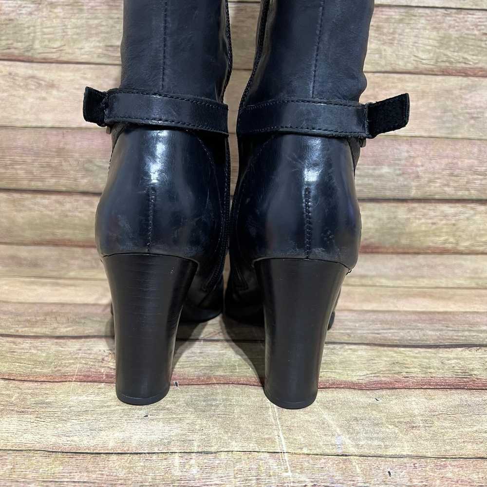 Born Black Leather Tall Heeled Boots - image 9