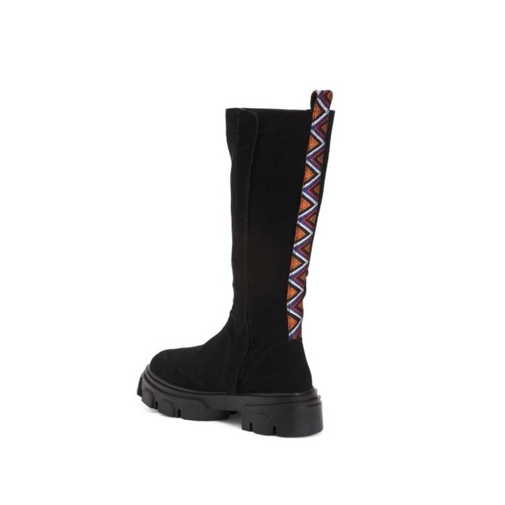 Farm Rio Women Long Black Fabric Platform Retro R… - image 2