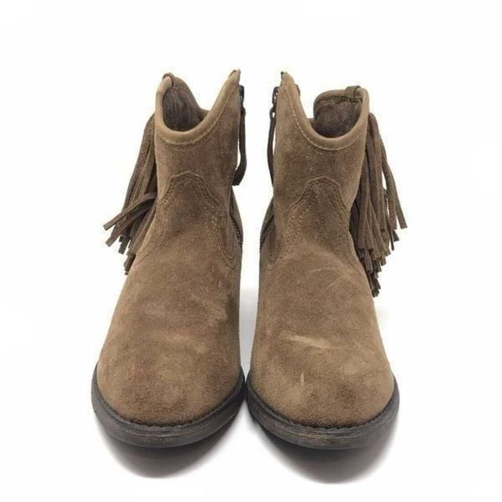 Ariat Duchess TAN Fringe BOOTIES Suede Side Zip W… - image 4