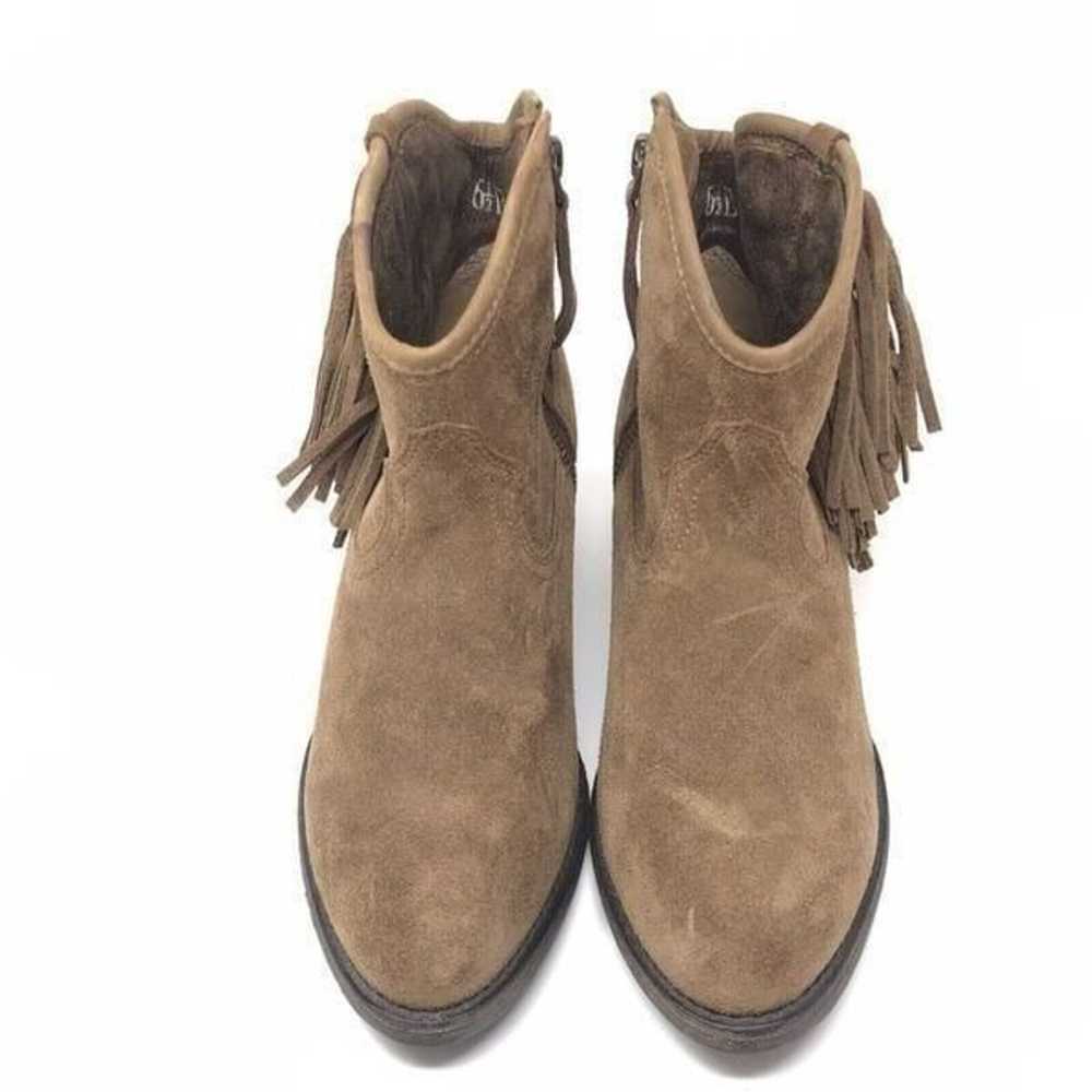 Ariat Duchess TAN Fringe BOOTIES Suede Side Zip W… - image 5