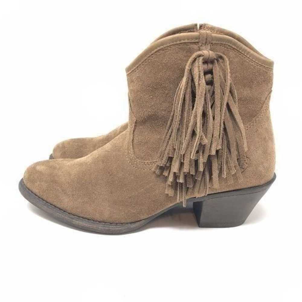 Ariat Duchess TAN Fringe BOOTIES Suede Side Zip W… - image 6