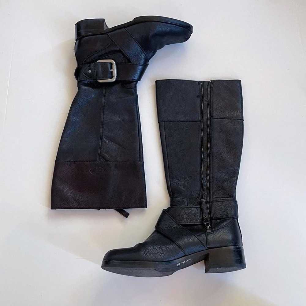 Tall leather black boots - image 1