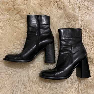 Via Spiga Vero Cuoio Black Leather Ankle Boots