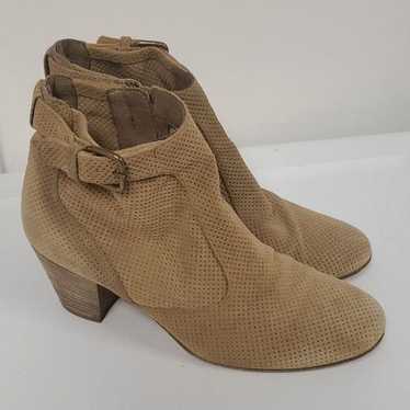 AQUATALIA Perforated Ankle Boots - Taupe Suede - … - image 1