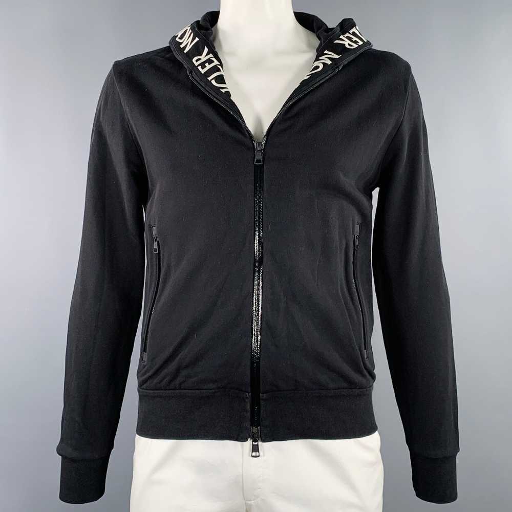 Moncler Black Cotton Hoodie Jacket - image 1