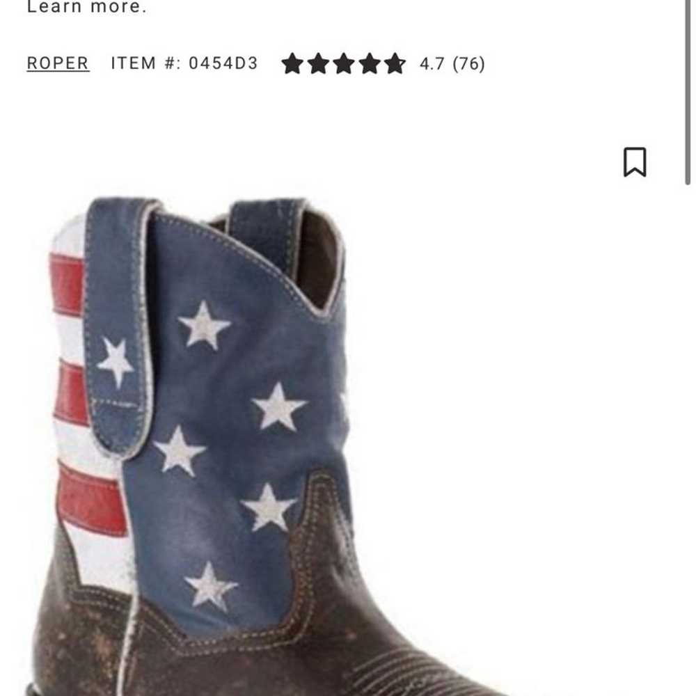 Roper American Flag Ankle Boots - image 7