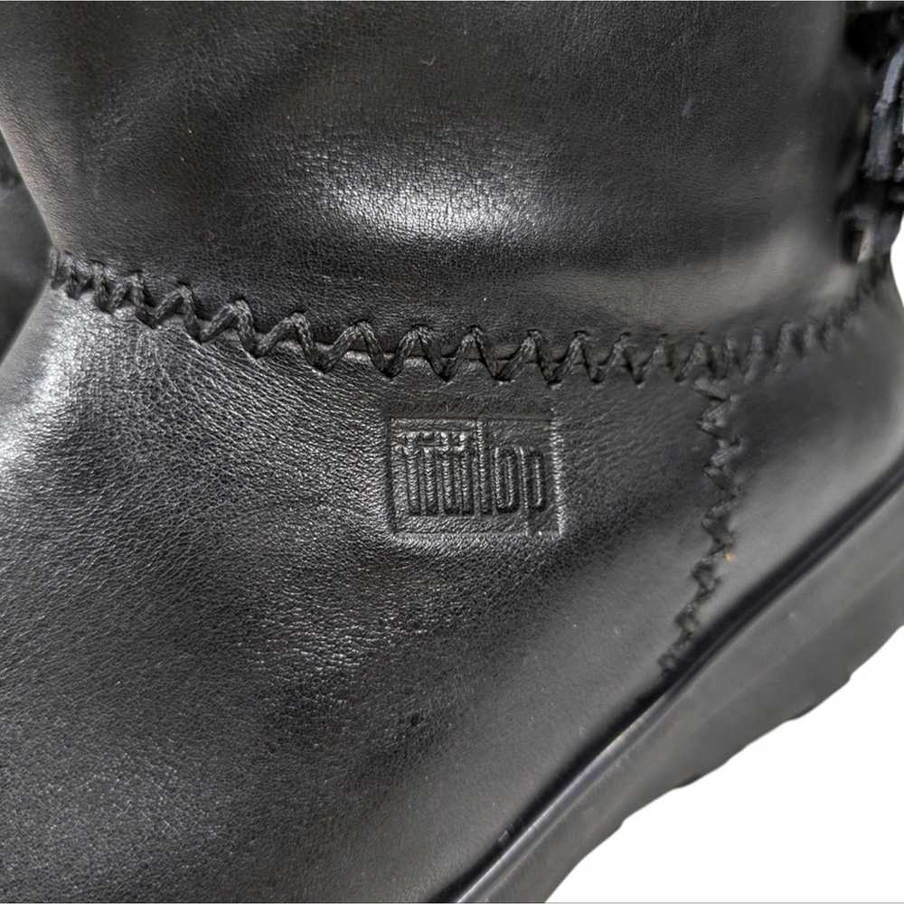 FitFlop Waterproof MUKLUK Leather Tassel Booties … - image 8