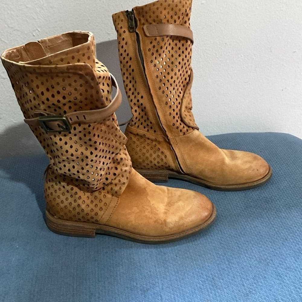 A.S.98 Perforated Boots Preowned EU37 US7 - image 1