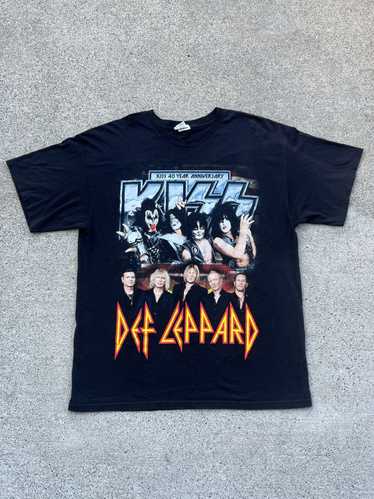 Band Tees × Kiss × Rock Band Vintage KISS x Def Le