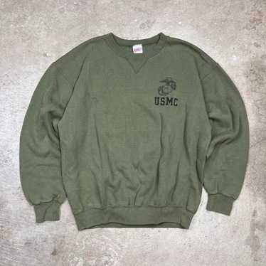 70s 80s ヴィンテージ USMC 2トーン　スウェット フェード 90s 米軍 海兵隊 リバースウィーブ 霜降り スウェット XL