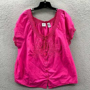 Vintage Pink Short Sleeve Top Caribbean Joe Women… - image 1