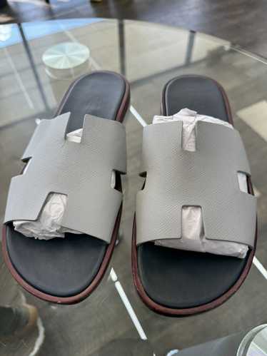 Hermes IZMIR LEATHER SANDAL GREY (45)