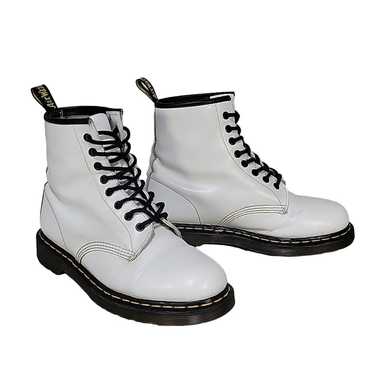 Dr. Martens 1460 White Leather Lace Up Boots Mens 