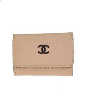 Chanel Coco Mark Pink Leather Wallet (Pre-Owned)