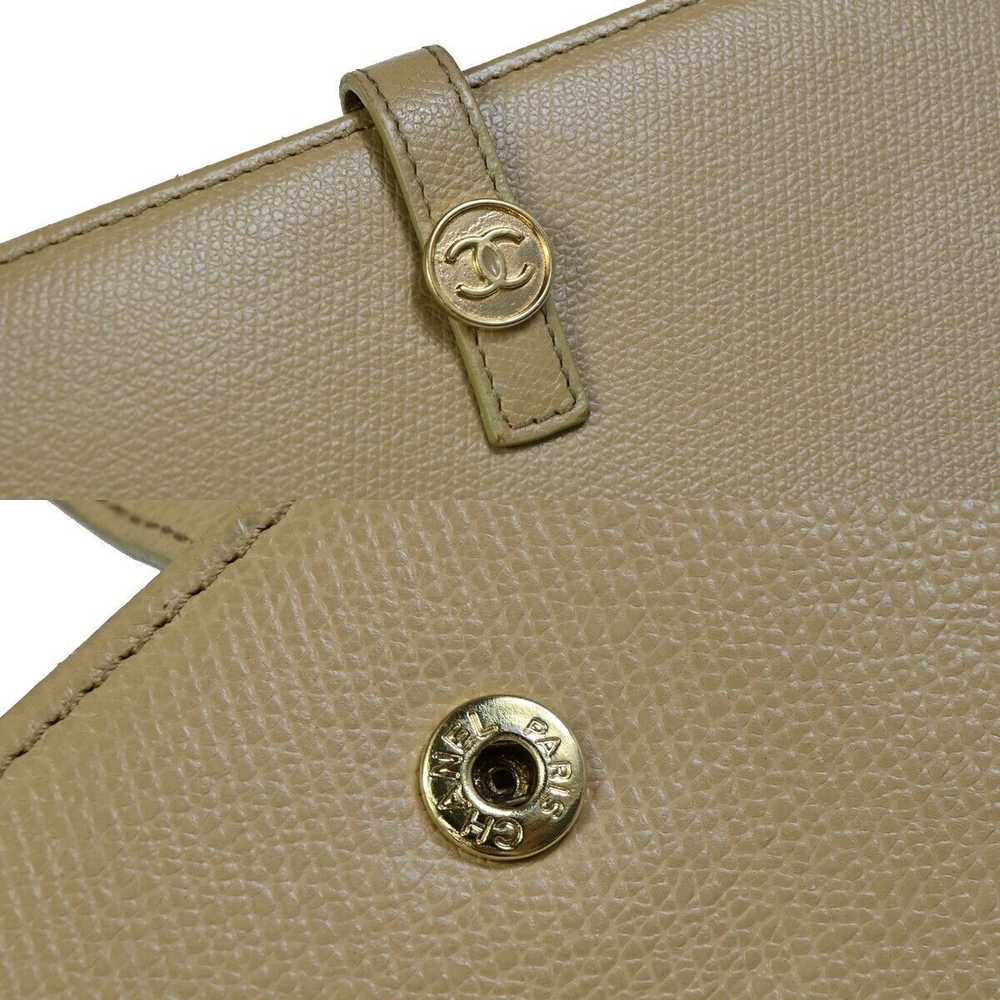 Chanel Coco Button Beige Leather Wallet (Pre-Owne… - image 5