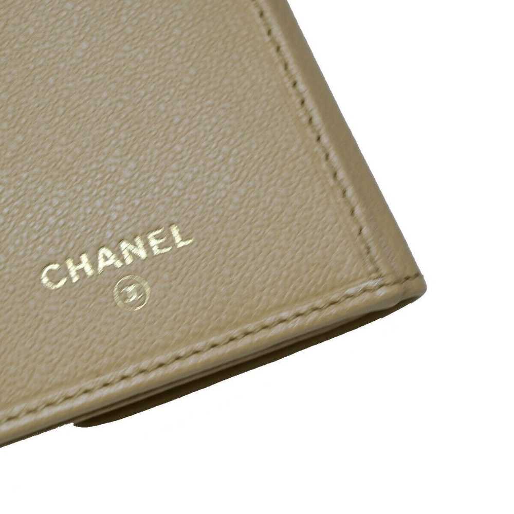 Chanel Coco Button Beige Leather Wallet (Pre-Owne… - image 8