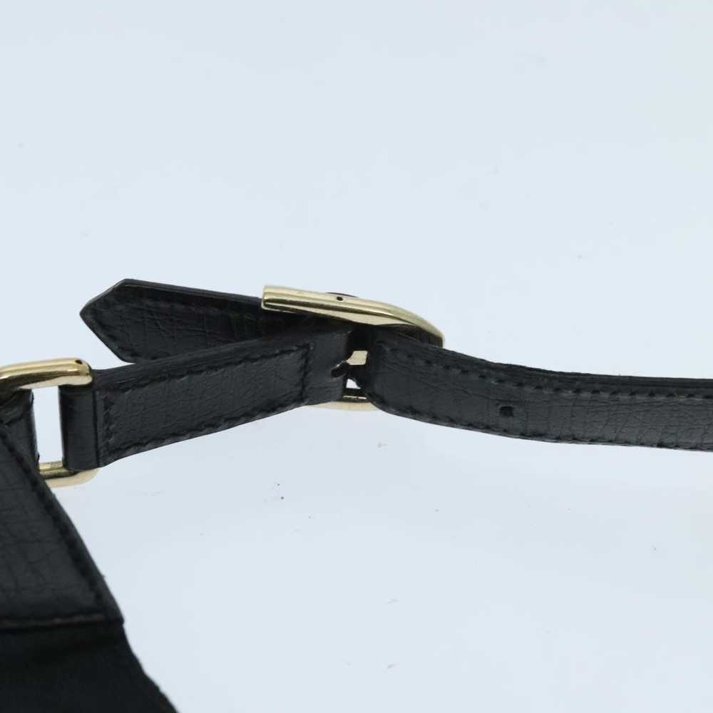 Gucci Horsebit Black Canvas Shoulder Bag (Pre-Own… - image 6