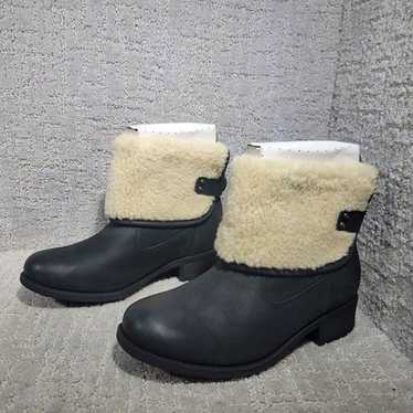 UGG Aldon Womens Size 8.5 Black Leather Winter Fo… - image 1